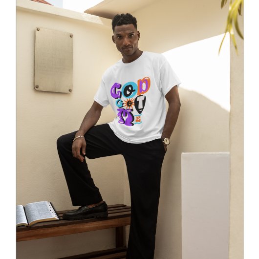 神得私レトロキリスト教信仰 Tシャツ