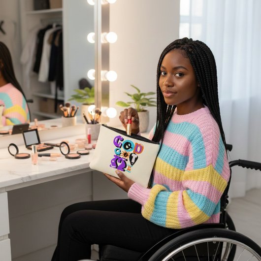 神得私レトロクリスチャン信仰化粧品バッグ アクセサリーポーチ