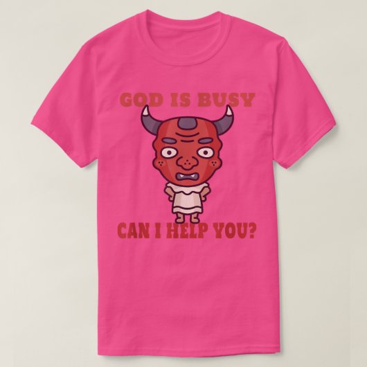 神忙しよ救済よ悪魔の皮肉 Tシャツ (デザイン正面)
