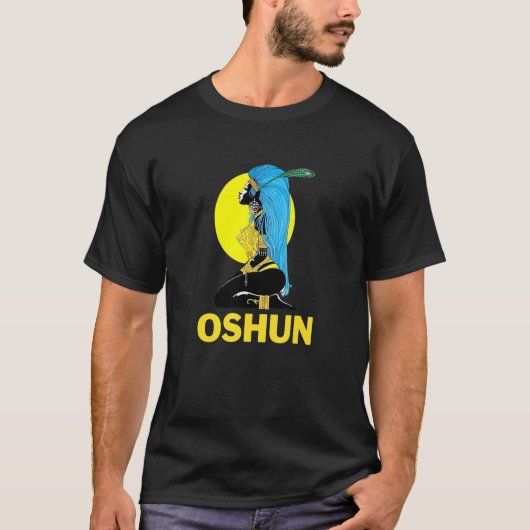 神性の女性性とLのオルシャ・オシュン女神 Tシャツ (正面)