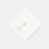 神恵み金ゴールドクロスボーイバプテスマ スタンダードカクテルナプキン (角)