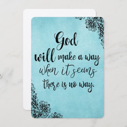 神感動的が道を開く信仰引用文 (正面/裏面)