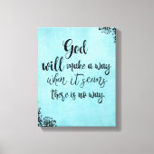 神感動的が道を開く信仰引用文 キャンバスプリント (正面)