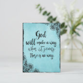 神感動的が道を開く信仰引用文 ポストカード (スタンド正面)