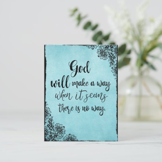 神感動的が道を開く信仰引用文 ポストカード (スタンド正面)