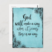神感動的が道を開く信仰引用文 ポストカード (正面/裏面)