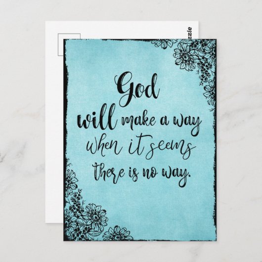 神感動的が道を開く信仰引用文 ポストカード (正面/裏面)