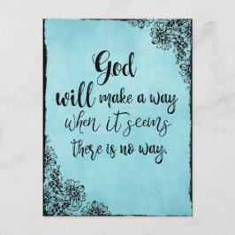 神感動的が道を開く信仰引用文 ポストカード