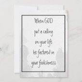 神感動的のおもしろい使命に関する引用文 (正面)