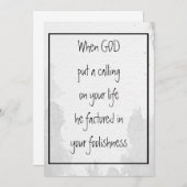 神感動的のおもしろい使命に関する引用文 (正面/裏面)