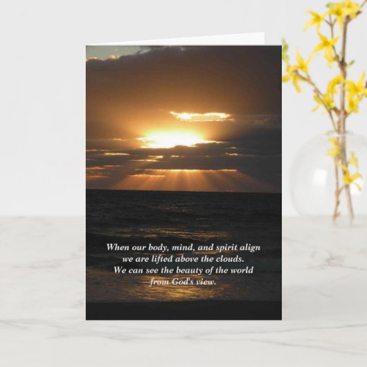 神感動的のビューカード カード (黄色い花)