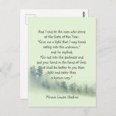 神感動的の御手に詩の引用文 ポストカード (正面/裏面)