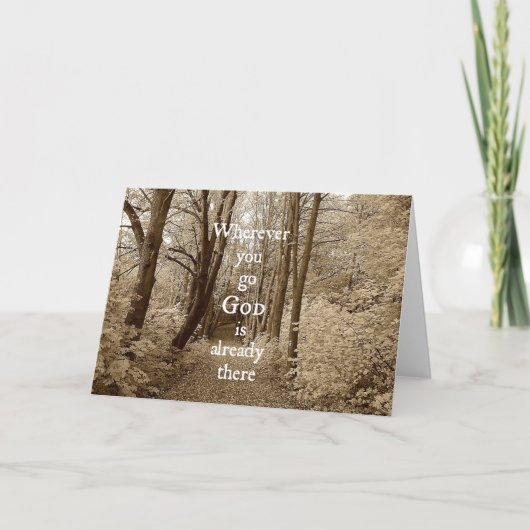 神感動的はすでにキリスト教の引用文 カード (正面)