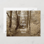 神感動的はすでにキリスト教の引用文 ポストカード (正面/裏面)