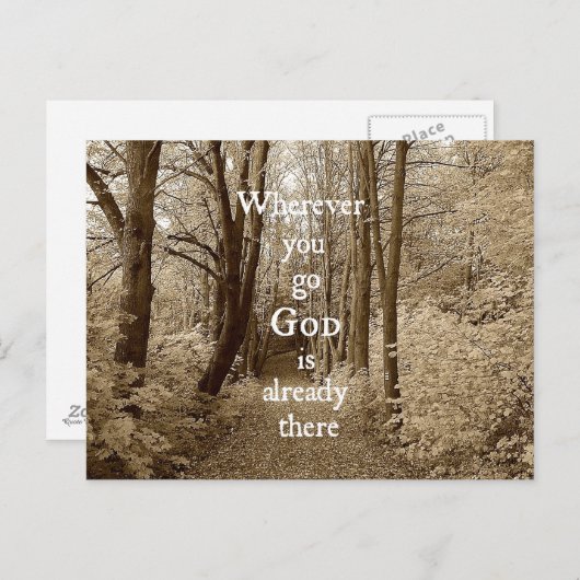 神感動的はすでにキリスト教の引用文 ポストカード (正面/裏面)