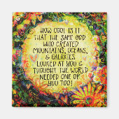 神感動的はクール霊的おもしろい マグネット (正面)