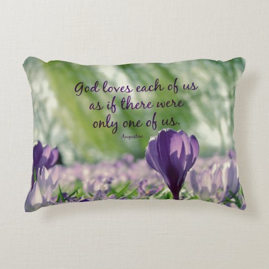 神感動的は私たち一人一人を愛する引用文 アクセントクッション (正面)