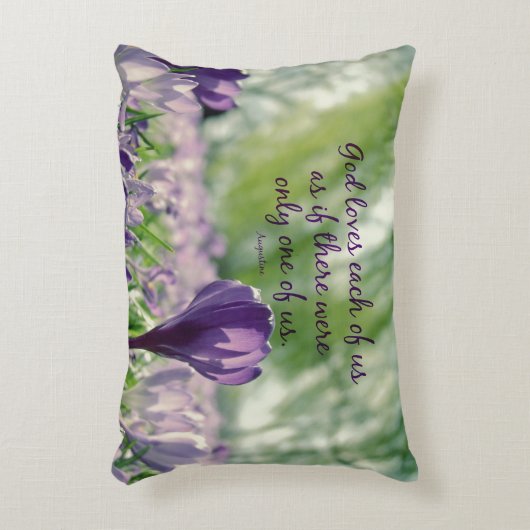 神感動的は私たち一人一人を愛する引用文 アクセントクッション (正面(垂直))