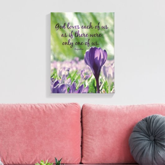 神感動的は私たち一人一人を愛する引用文 キャンバスプリント (インサイチュ (リビング))