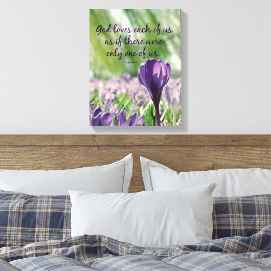神感動的は私たち一人一人を愛する引用文 キャンバスプリント (インサイチュ (寝室))