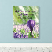 神感動的は私たち一人一人を愛する引用文 キャンバスプリント (インサイチュ (ウッドフロア))