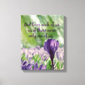 神感動的は私たち一人一人を愛する引用文 キャンバスプリント (正面)