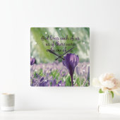 神感動的は私たち一人一人を愛する引用文 スクエア壁時計 (ホーム)