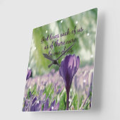 神感動的は私たち一人一人を愛する引用文 スクエア壁時計 (傾斜)