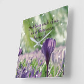 神感動的は私たち一人一人を愛する引用文 スクエア壁時計 (傾斜)