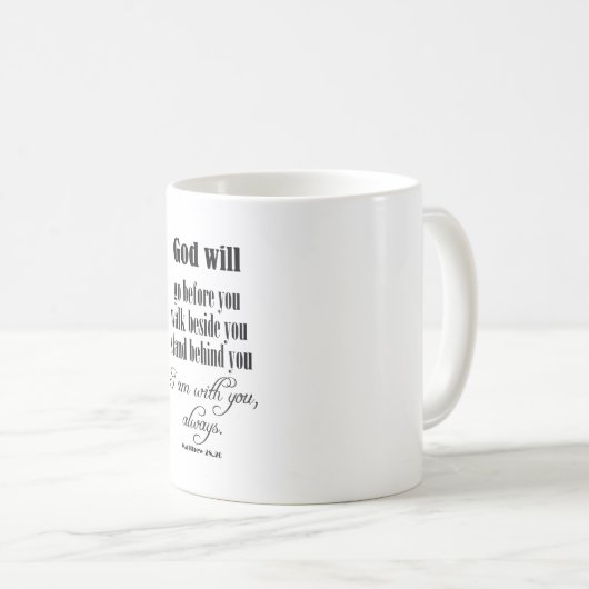 神感動的は聖書の聖句と引用文する コーヒーマグカップ (正面右)