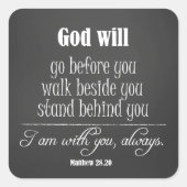 神感動的は聖書の聖句と引用文する スクエアシール (正面)