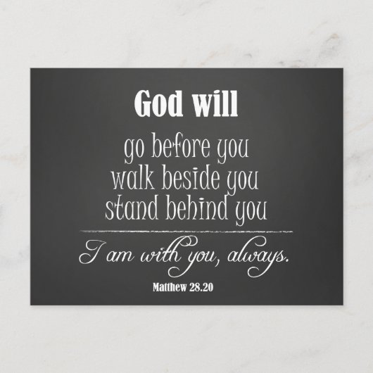 神感動的は聖書の聖句と引用文する ポストカード (正面)