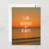 神感動的引用文：聖書の聖句わたしはあなたと共にいる ポストカード (正面/裏面)