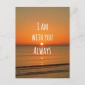 神感動的引用文:聖書の聖句わたしはあなたと共にいる ポストカード (正面)