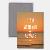 神感動的引用文:聖書の聖句わたしはあなたと共にいる マグネット (正面/裏面)