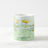 神感謝していに召し上がれ – 2コリント2:14 コーヒーマグカップ (中央)