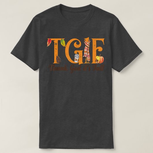 神感謝していの秋- TGIF -先生愛秋- A Tシャツ (デザイン正面)