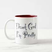 神感謝していよかわいらし ツートーンマグカップ (左)