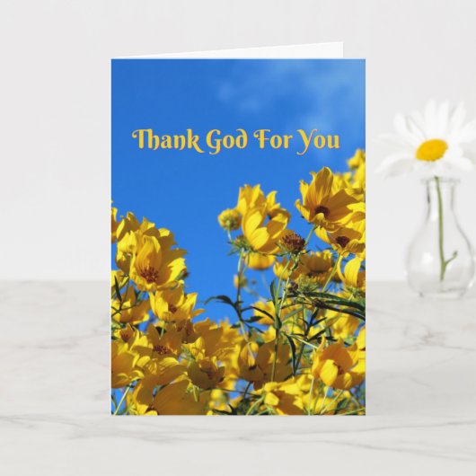 神感謝していよ（コロサイ3:12） カード (小さな植物)