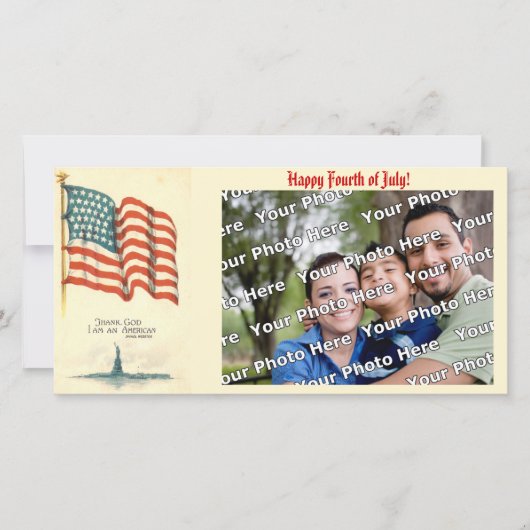 神感謝してい私はアメリカの写真カード (正面)