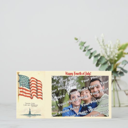 神感謝してい私はアメリカの写真カード (スタンド正面)