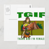 神感謝してい私は女だ ポストカード (正面/裏面)