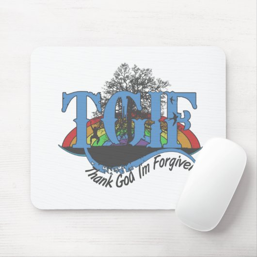 神感謝していTGIFを許された マウスパッド (マウス)