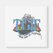 神感謝していTGIFを許された マグネット (正面)