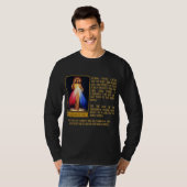 神慈悲イエズイメージチャップレットノヴェナ祈りの言葉猫 Tシャツ (正面フル)