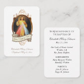 神慈悲バプテスマ記憶祈りの言葉 プレイスカード (正面/裏面)