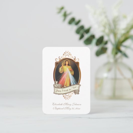 神慈悲バプテスマ記憶祈りの言葉 プレイスカード (スタンド正面)