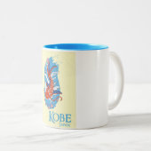 神戸日本ヴィンテージ旅行ポスター ツートーンマグカップ (正面右)