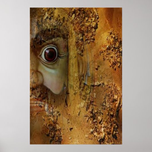 神抽象芸術プリント ポスター (正面)