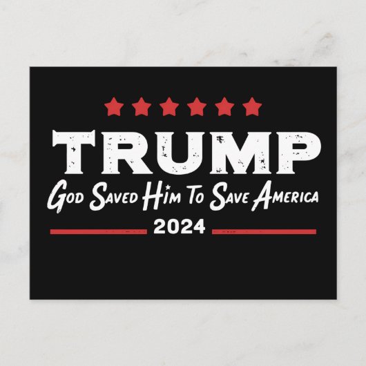 神救はアメリカ救トランプ47 インビテーションポストカード (正面)